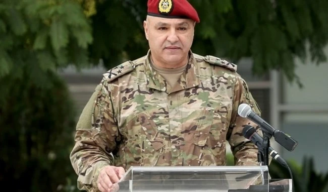El comandante del Ejército libanés, general Joseph Aoun.