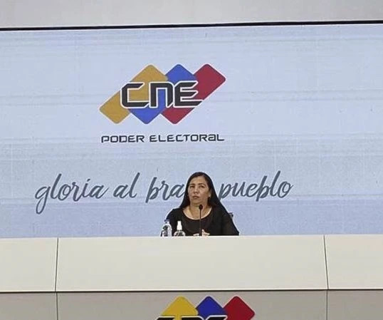 La rectora principal del Consejo Nacional Electoral de Venezuela (CNE), Tania D’ Amelio.