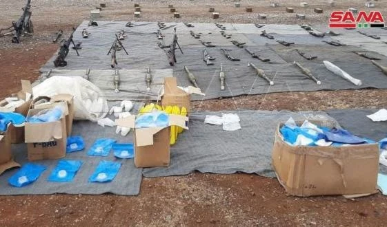 Ejército sirio incauta armas y medicamentos de fabricación israelí en Quneitra.