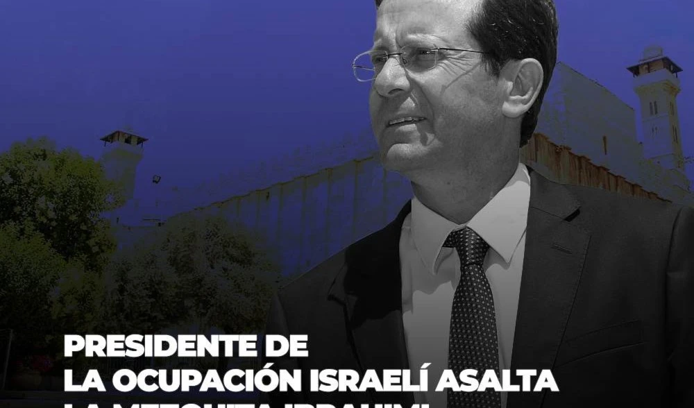 Presidente de la ocupación israelí asalta la mezquita Ibrahimi