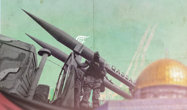 Resistencia palestina lanza varias ráfagas de misiles.