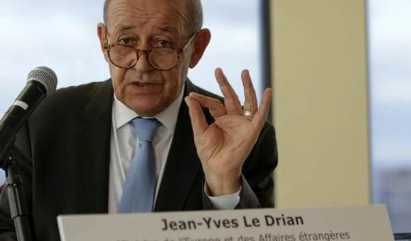 Jean-Yves Le Drian, canciller francés. Jean-Yves Le Drian, canciller francés.