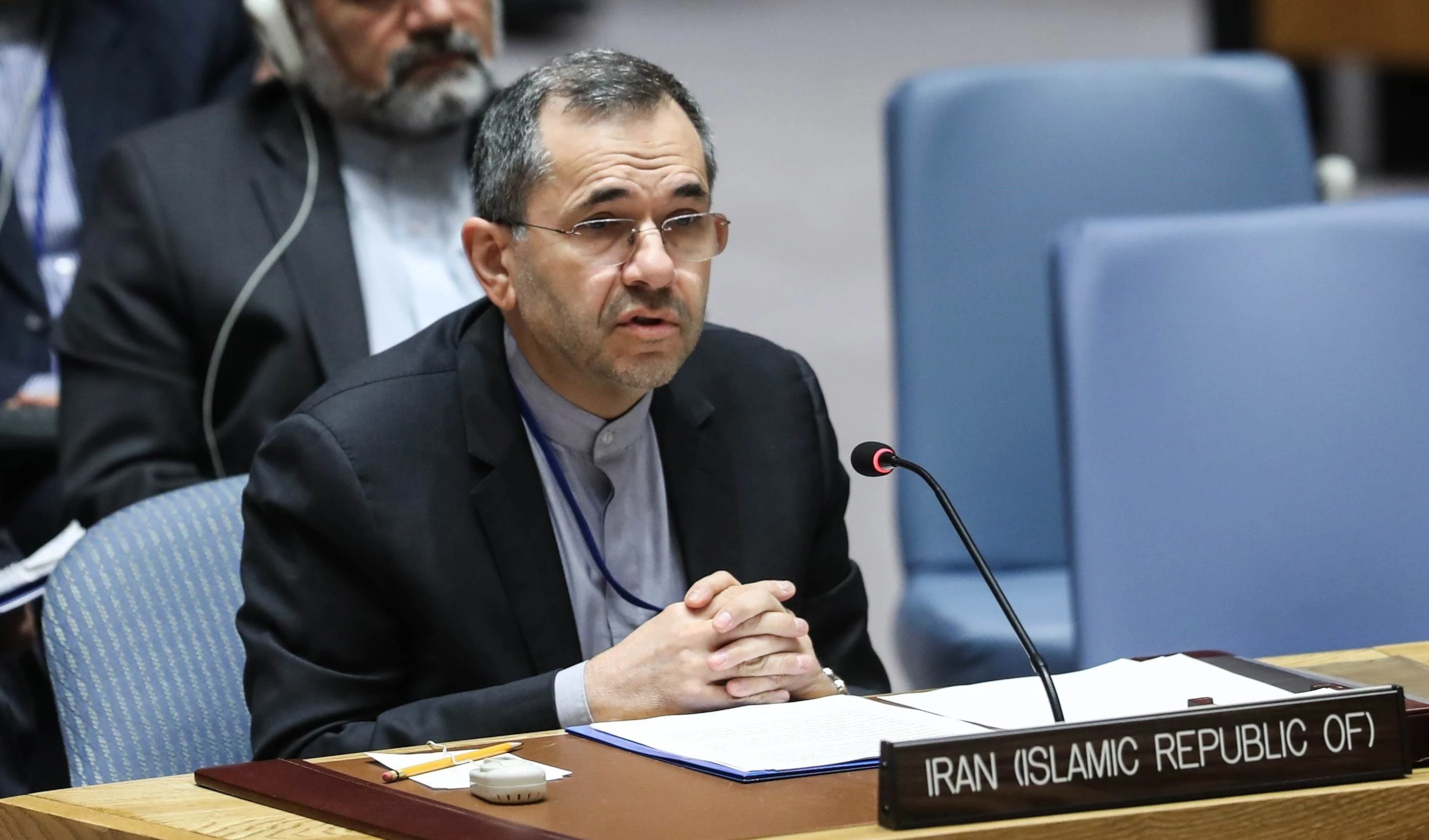 El embajador iraní ante la ONU, Majid Takht Ravanchi.