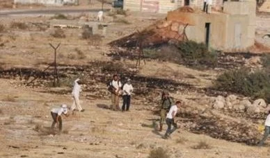 Enfrentamientos de palestinos  con colonos en Tubas