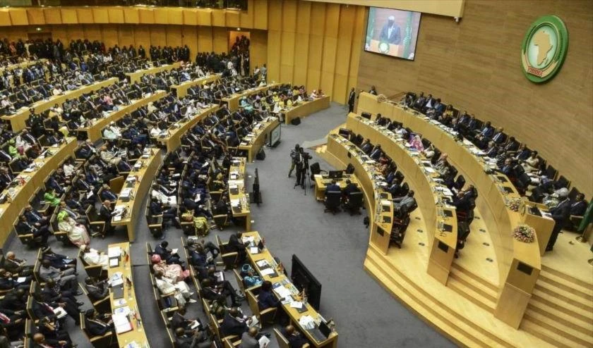 Sesión de la cumbre de la Unión Africana.