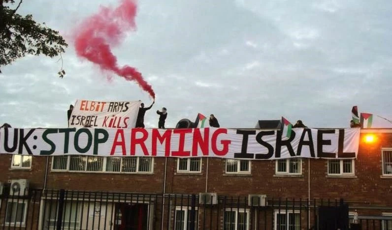 Continúan protestas contra fabricante de armamento israelí en Reino Unido.