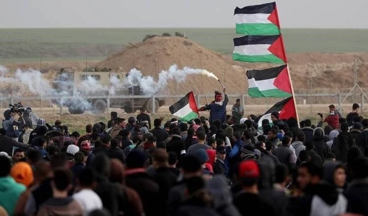 Organizan marcha popular en la Franja de Gaza.