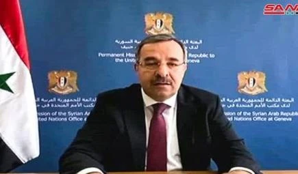 El representante permanente de Siria ante la Oficina de las Naciones Unidas y las Organizaciones Internacionales en Ginebra, el embajador Husam Eddin Ala.