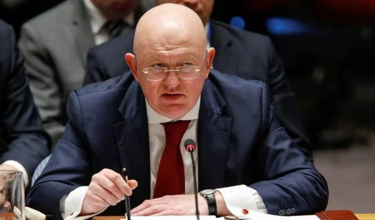 El representante permanente de Rusia ante las Naciones Unidas, Vasily Nebenzia.