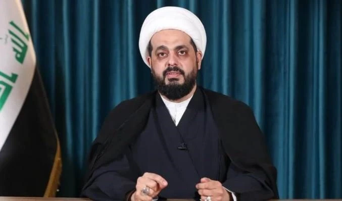 El Secretario General del Movimiento Asa'ib Ahl Al-Haq, Qais Khazali.