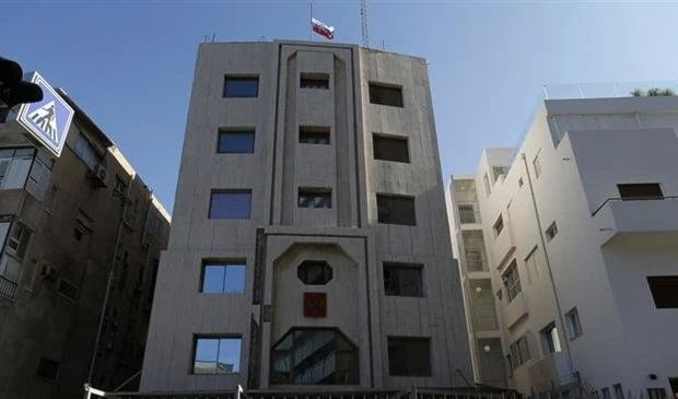 Sede de la embajada rusa en "Tel Aviv".