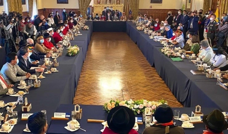 No hay diálogo verdadero sin resultados y justicia social, afirmó la Conaie al cierre de las negociaciones.