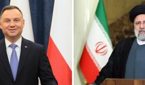 El presidente de Irán, Seyed Ebrahim Raisi y su par polaco, Andrzej Duda. (Foto: president.ir)