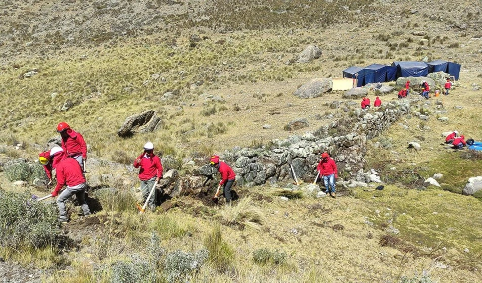 Represa prehispánica en Perú. Foto: Conicet.