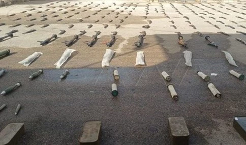 El Ejército sirio le incautó a los terroristas decenas de armas y municiones.