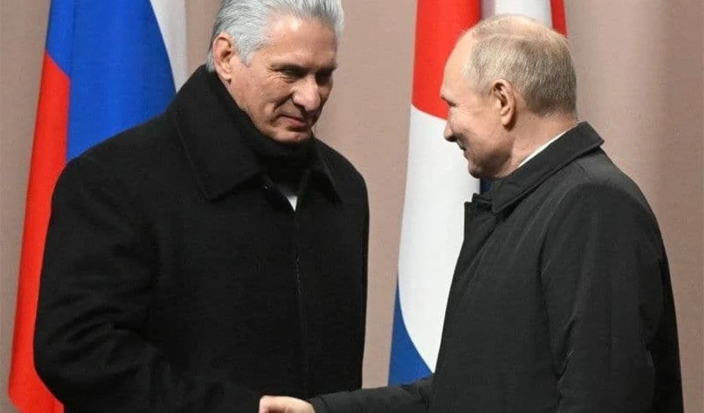 Encuentro entre Díaz-Canel y Putin.