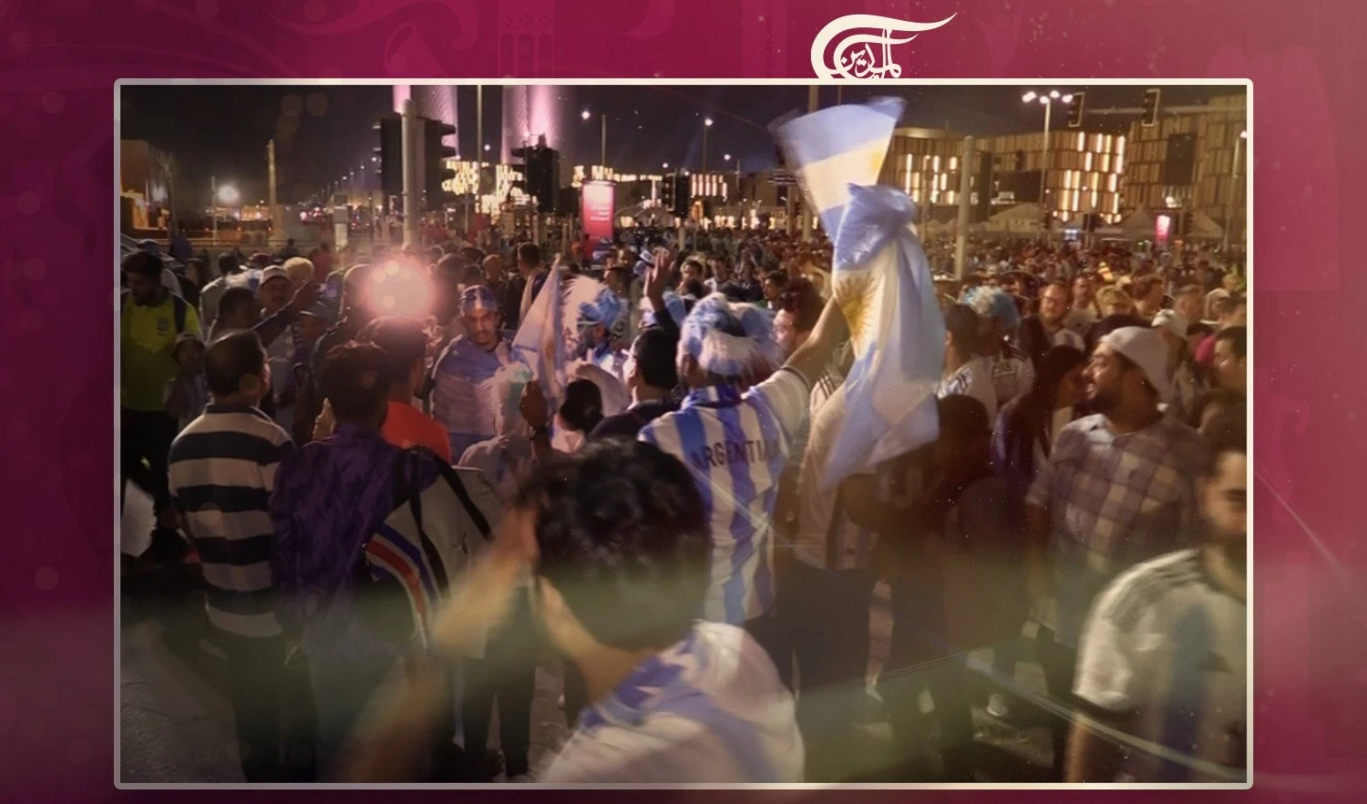 La hinchada albiceleste festeja su primera victoria en Qatar 2022