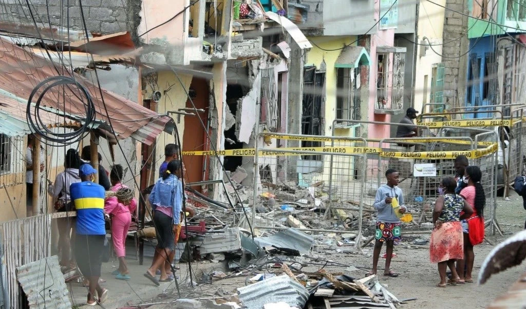 Imagen del atentado en Guayaquil.