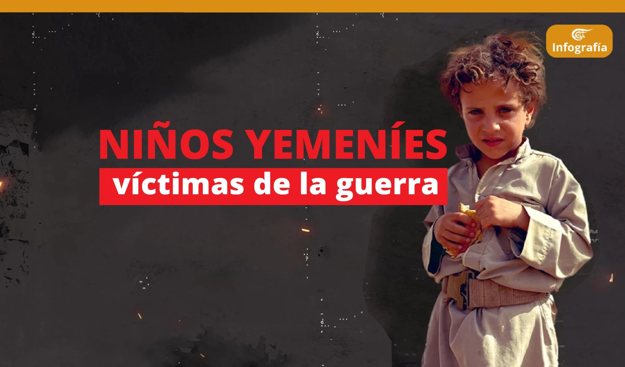 Niños yemeníes víctimas de la guerra