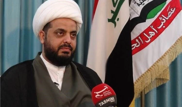El Secretario General del Movimiento Asa'ib Ahl Al-Haq en Irak, Qais Khazali.