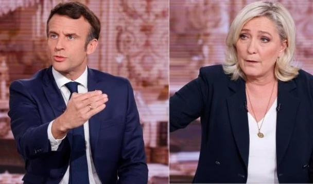 Macron y Le Pen debaten sobre la prohibición del velo en Francia