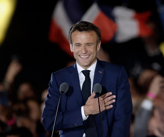 Jefes de Estado felicitan a Macron por su reelección.