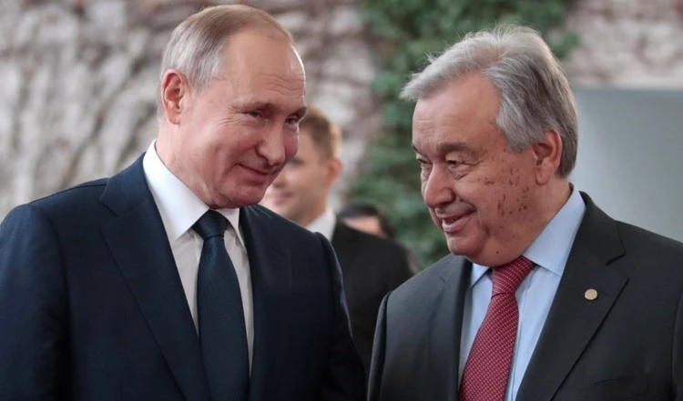 Putin conversa con Guterres en Moscú.