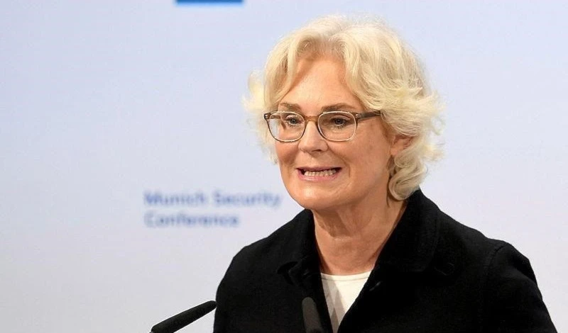 La ministra alemana de Defensa, Christine Lambrecht.