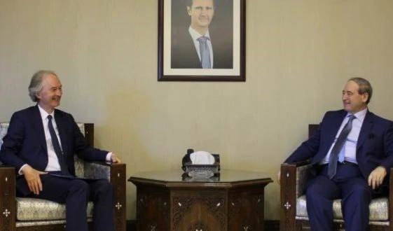 Canciller sirio sostiene reunión con el enviado especial del Secretario General de la ONU.