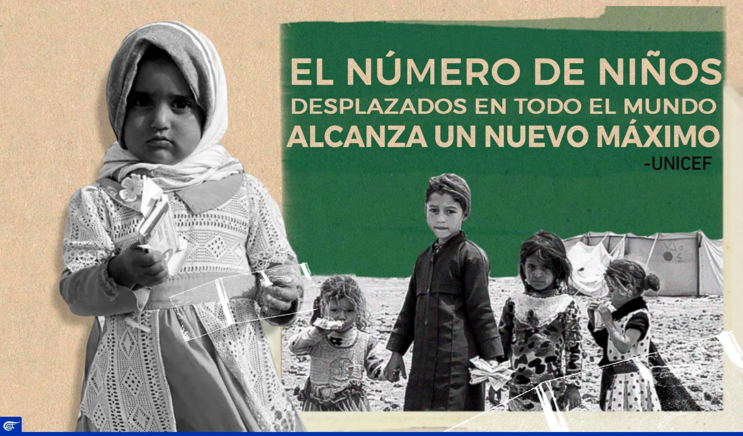 El número de niños desplazados en todo el mundo alcanza un nuevo máximo