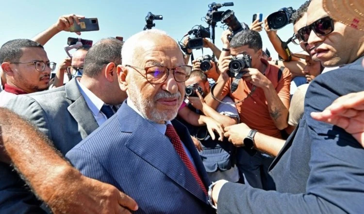 Rached Ghannouchi, presidente del parlamento tunecino suspendido y líder del partido Al Nahda.