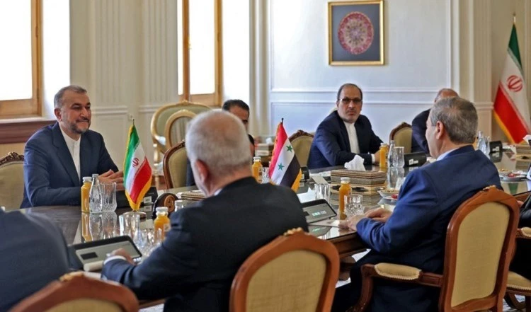 El canciller iraní, Hossein Amir-Abdollahian, recibió en Teherán a su homólogo sirio, Faisal Miqdad.