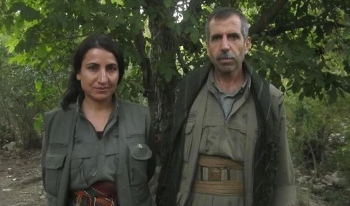 La líder del PKK, Khadija Hazar y otro de sus compañeros.