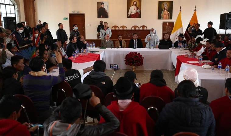 Definida hoja de ruta del diálogo en Ecuador entre Gobierno e indígenas.
