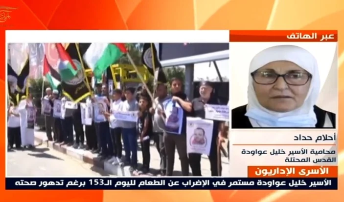 Abogada de Halil Awawda denuncia el mal estado de salud del prisionero