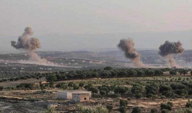 Bombardeo turco al norte de Siria.