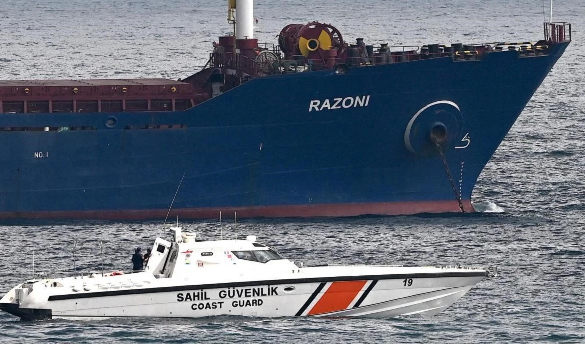 El carguero Razoni fue el primero en partir el lunes último desde Ucrania cargado con 27 mil toneladas de maíz hacia el Líbano.