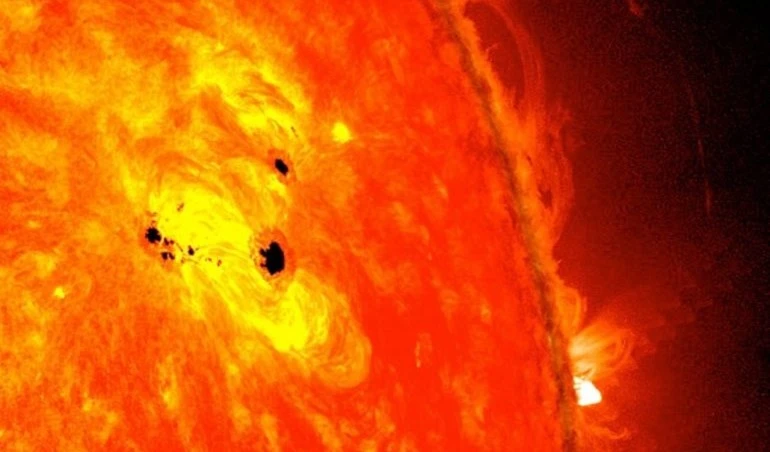 Enorme mancha solar girará hacia la Tierra durante el fin de semana. Foto de NASA, Goddard Space Flight Center.