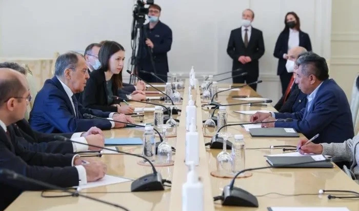 Reunión de trabajo entre los cancilleres de Rusia y Bolivia.