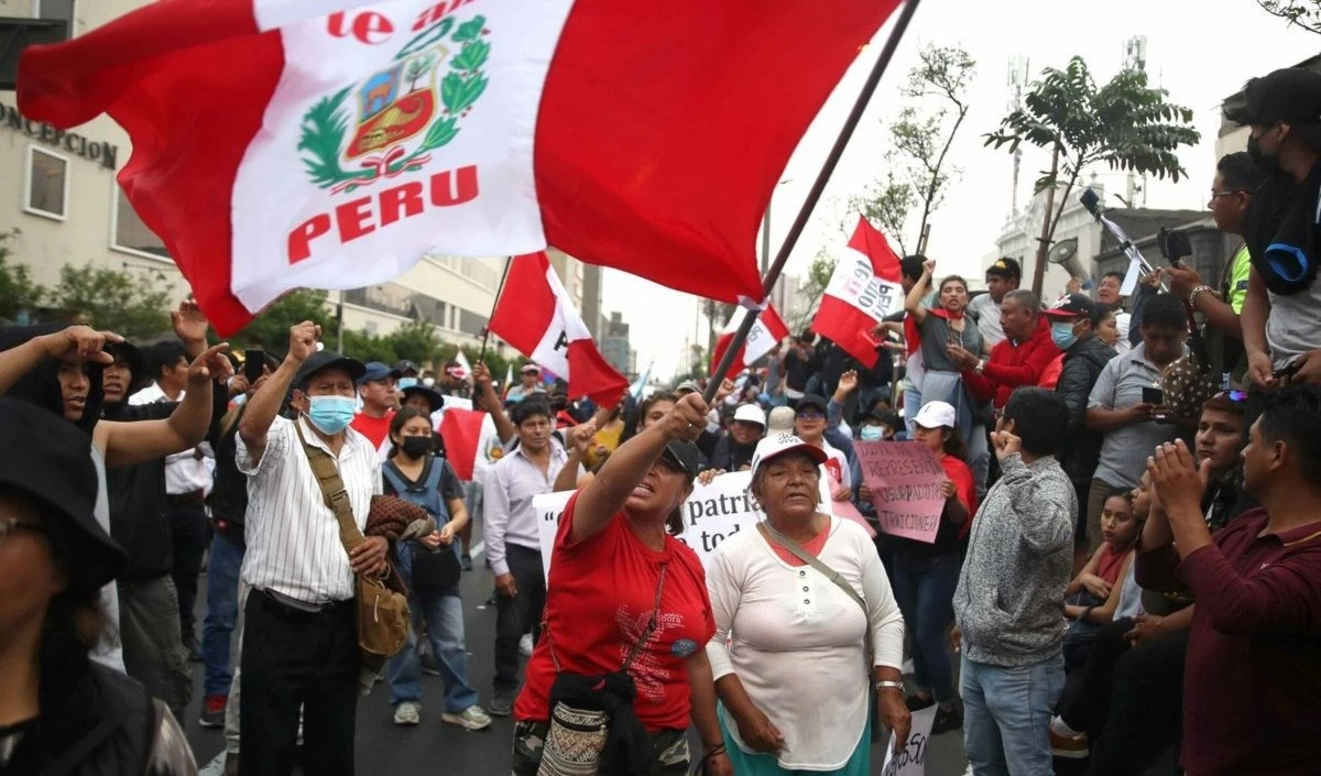 Manifestaciones en Lima, Perú.