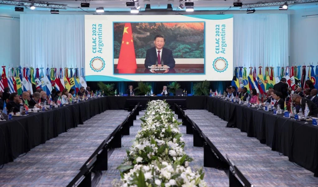 El presidente chino interviene en Cumbre de la Celac por videoconferencia.