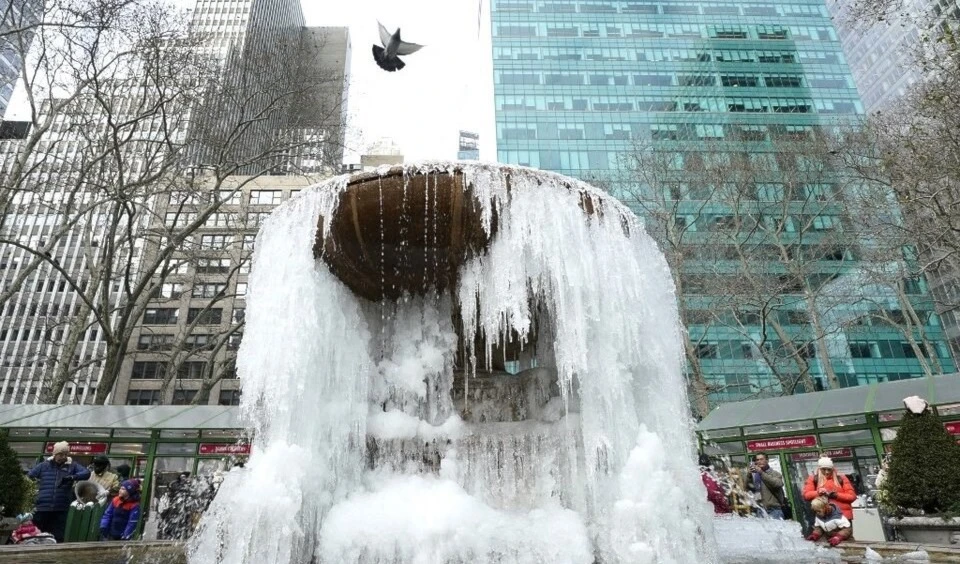 Nevadas en EE. UU. Foto: AFP.