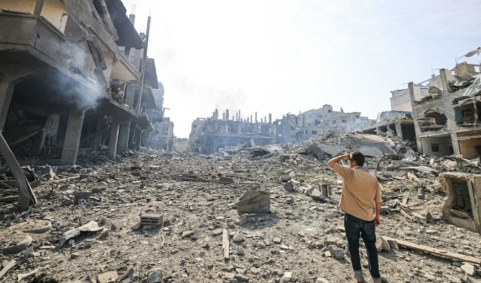 Destrucción en Gaza.