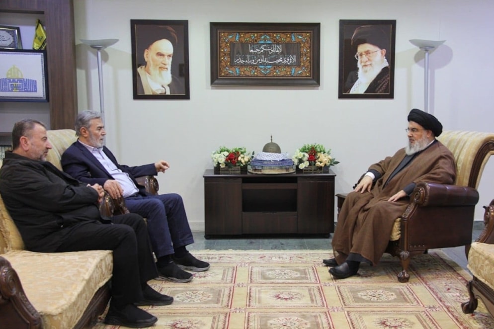 Sayyed Nasrallah recibe a Al-Nakhalah y Al-Arouri para acuerdos