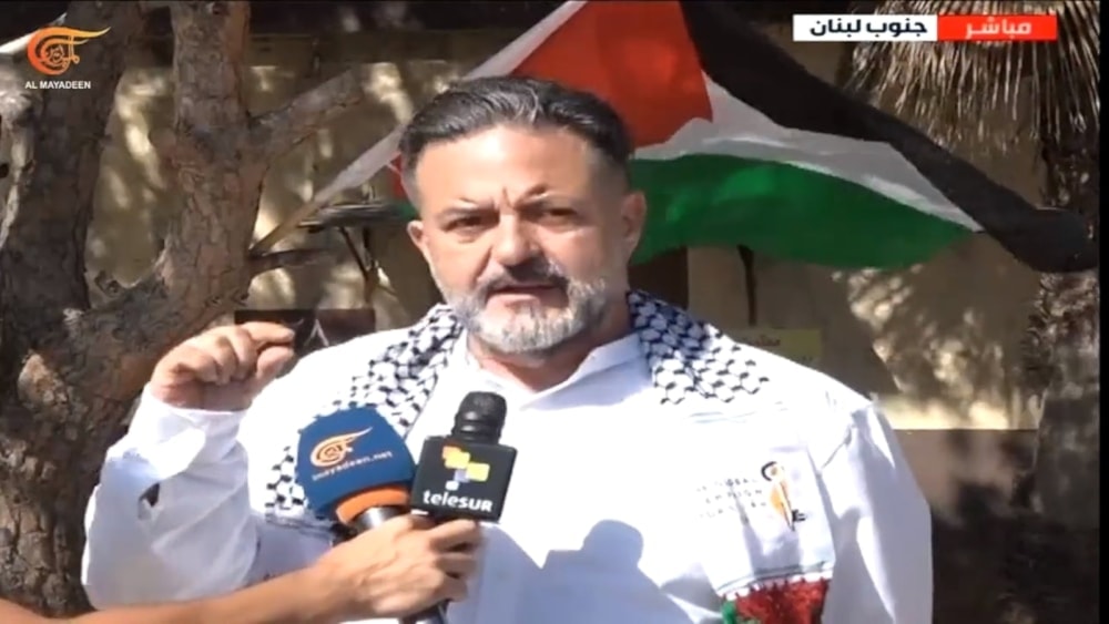 El representante en el Parlamento Europeo y presidente del Comité Palestino, Manu Pineda.