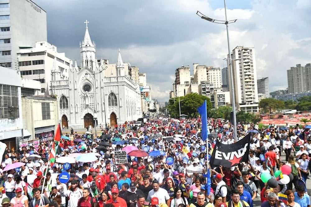 Gigantesca marcha en Venezuela en apoyo y solidaridad con Palestina