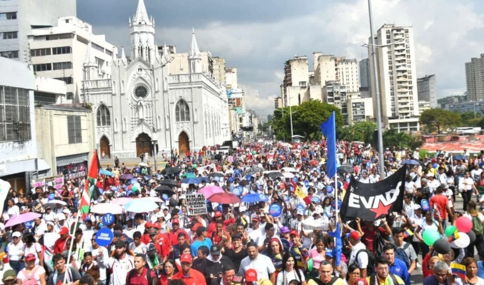 Gigantesca marcha en Venezuela en apoyo y solidaridad con Palestina