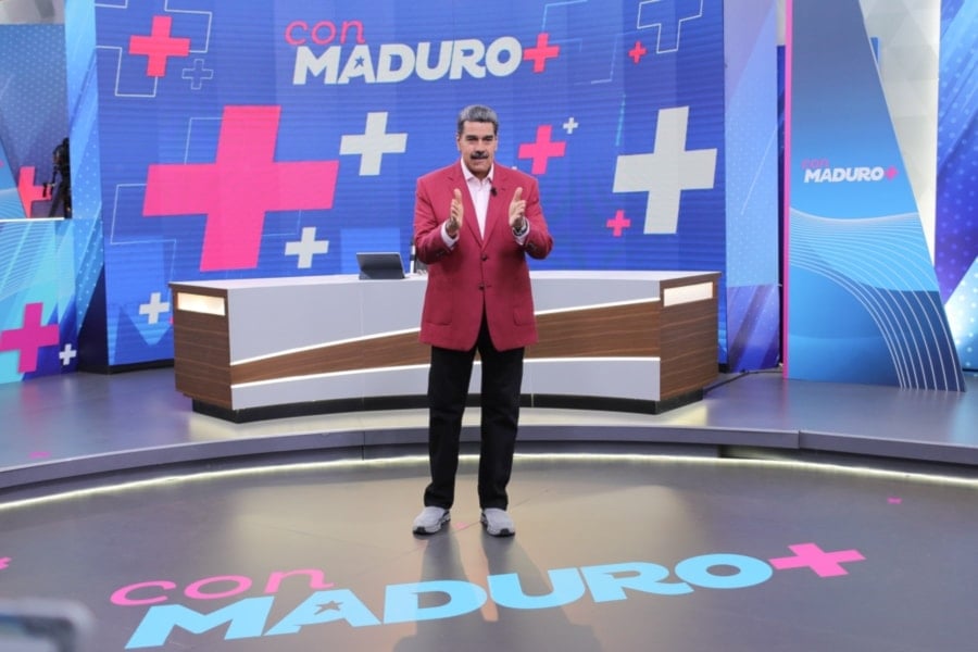 Nicolás Maduro durante la emisión 22 de su programa semanal que transmite Venezolana de Televisión. 