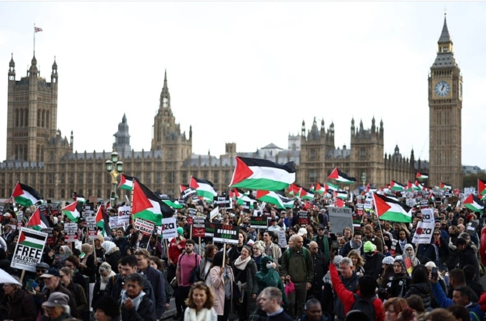 Manifestaciones masivas a favor de Gaza en ciudades del mundo