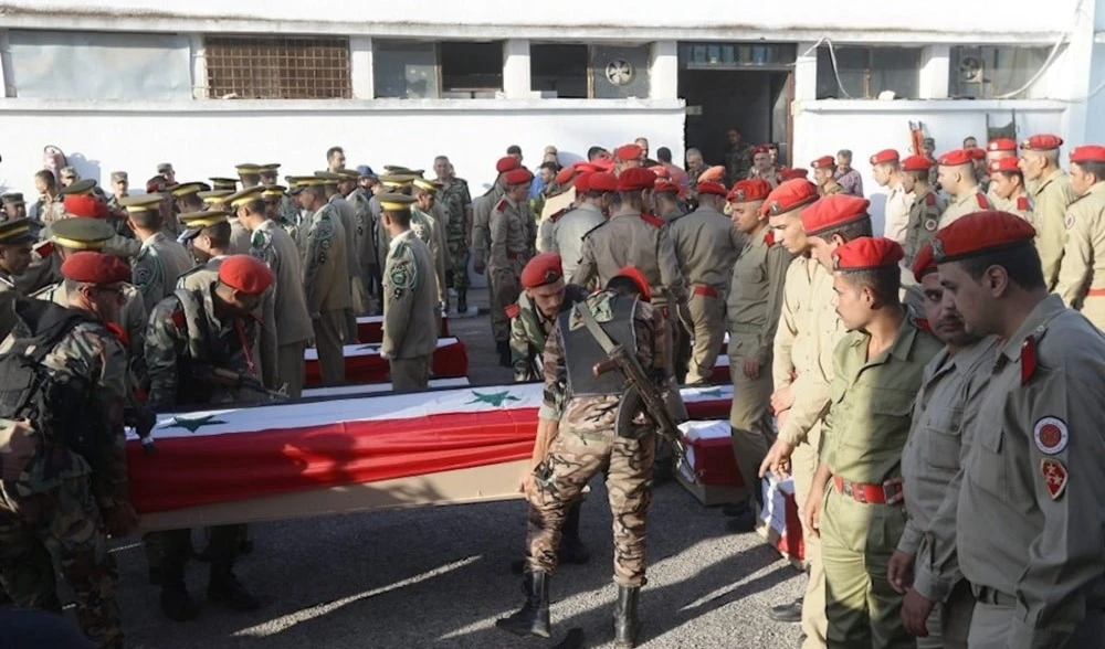 Siria llora a los mártires del ataque terrorista en el hospital militar de Homs.